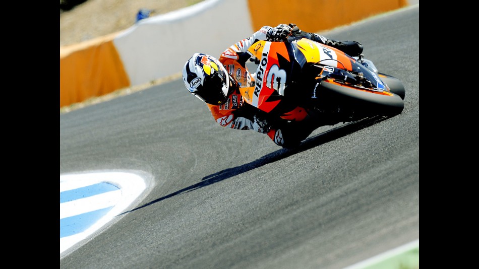 Dani Pedrosa in action