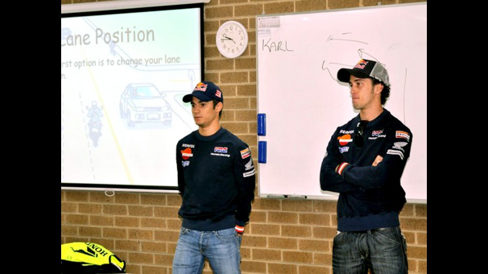 Dovizioso and Pedrosa visit Honda training center