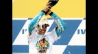 125cc World Champion Julián Simón celebrates victory at Phillip Island