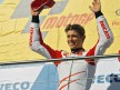 Casey Stoner on the podium at Phillip Island