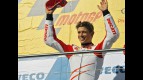 Casey Stoner on the podium at Phillip Island