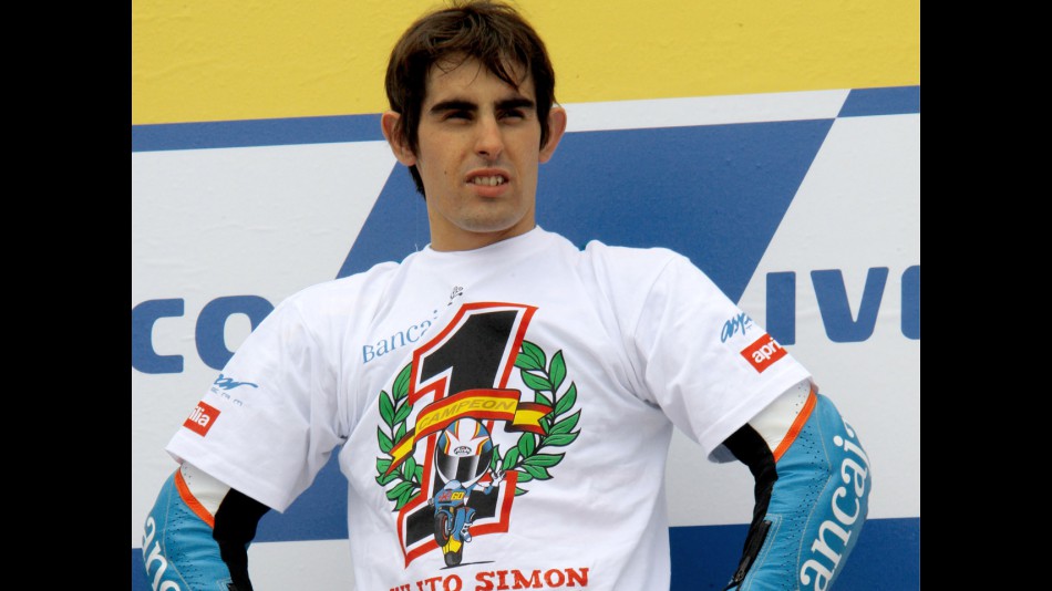 Julián Simón on the podium at Phillip Island
