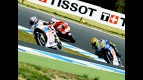 Stoner and Rossi in action at Phillip Island