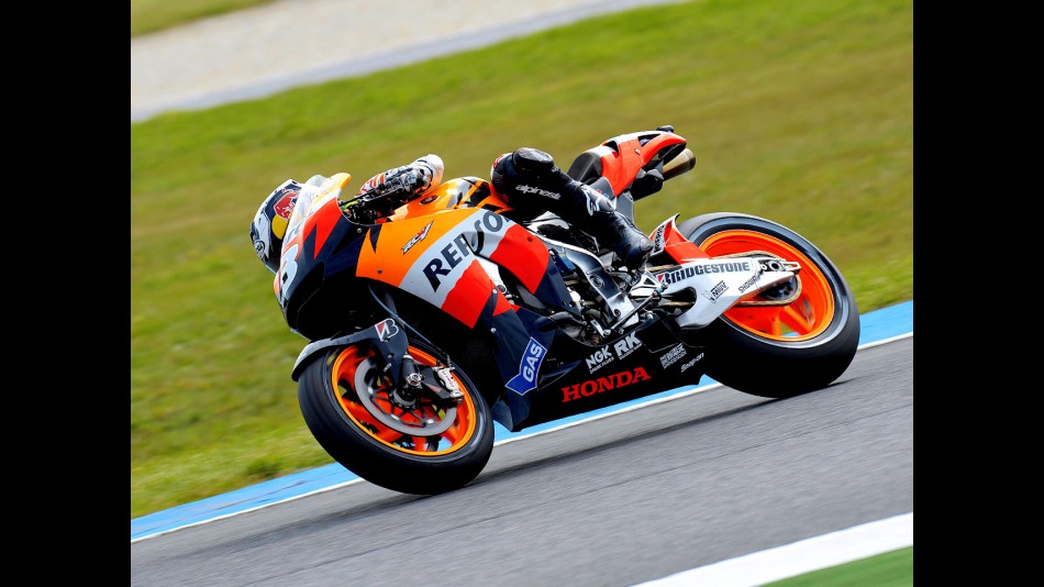 Dani Pedrosa on track