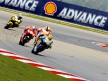 Rossi riding ahead of MotoGP group in Sepang