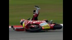 Alvaro Bautista crash during FP2 in Sepang