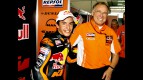 Marc Marquez in the Red Bull KTM garage