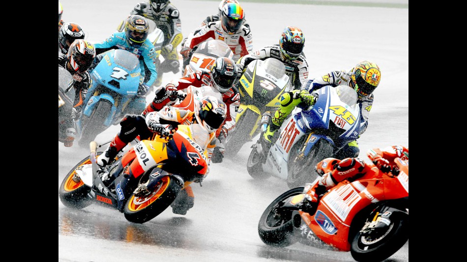 MotoGP group in action in Sepang