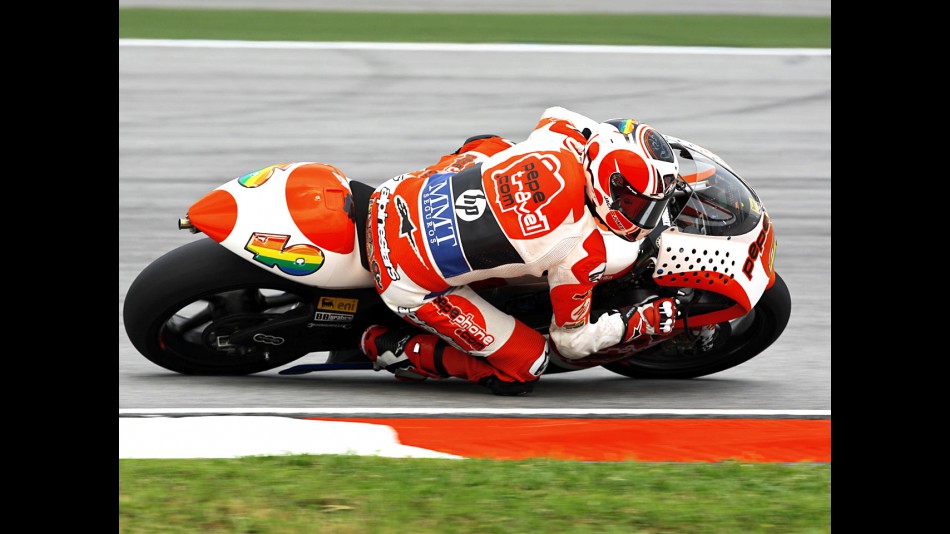 Héctor Barberá in action in Sepang
