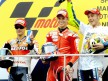 Pedrosa, Stoner and  Rossi on the podium at Sepang