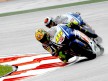Rossi riding ahead of Lorenzo in Sepang