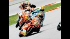 Mike di Meglio riding ahead of 250cc group in Sepang