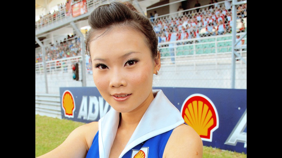 Paddock girl at the Shell Advance Malaysian Motorcycle GP