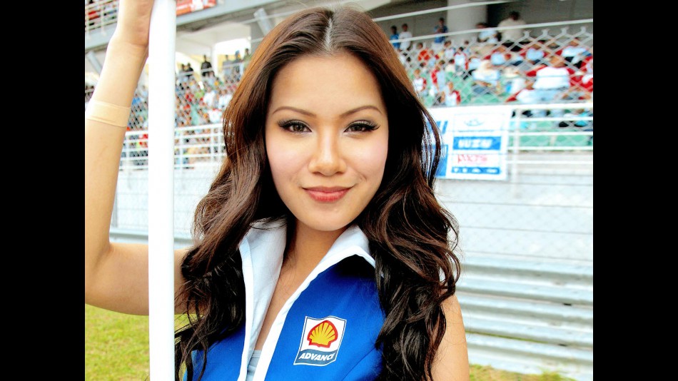 Paddock girl at the Shell Advance Malaysian Motorcycle GP