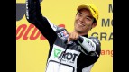 Hiroshi Aoyama on the podium at Sepang
