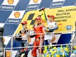 Pedrosa, Stoner and Rossi on the podium at Sepang