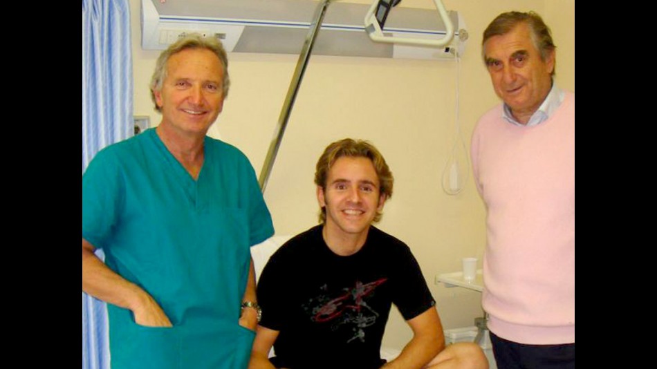 Roberto Locatelli with Dr. Oliviero Soragni and Dr. Claudio Costa