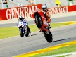 Nicky Hayden Pulls off a wheelie in Valencia
