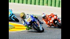 Rossi and Hayden in action in Valencia