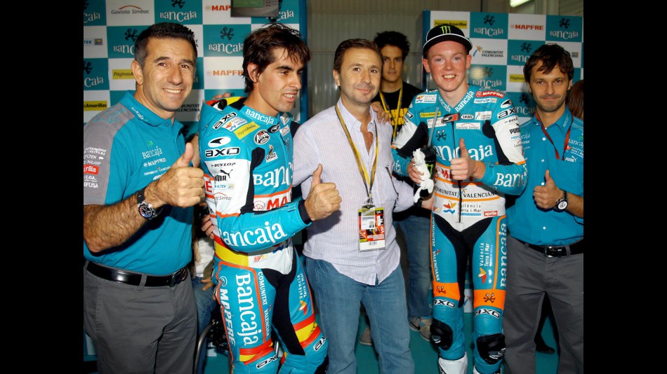 Bancaja Aspar Team in the garage