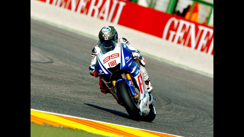 Jorge Lorenzo in action in Valencia