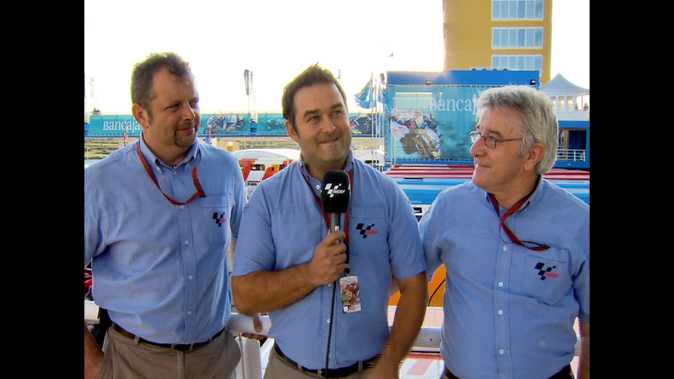 Ian Wheeler, Gavin Emmet and Nick Harry: motogp.com commentary team
