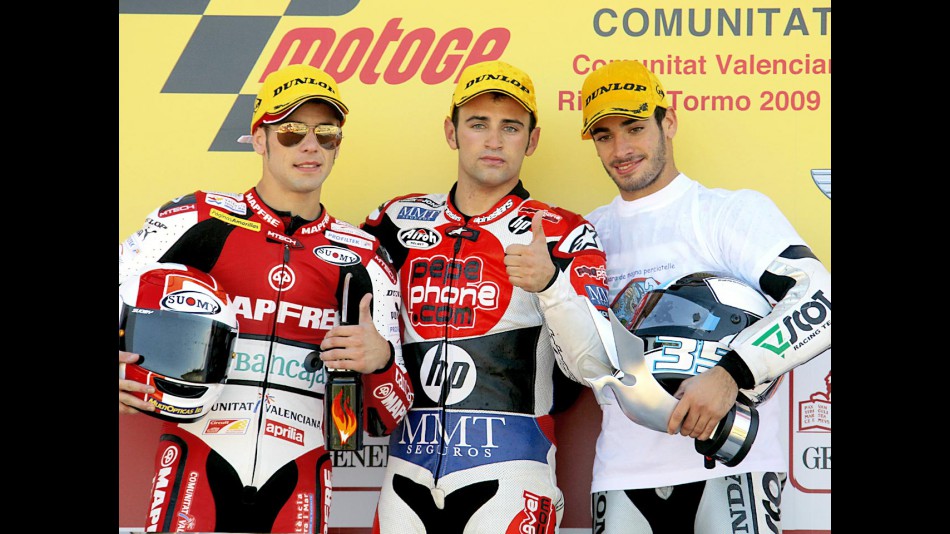 Bautista, Barberá and De Rosa on the podium at Valencia