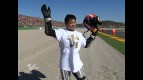 Aoyama celebrates his first 250cc title