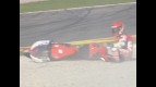 Stefan Bradl crash during race in Valencia