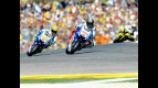 Lorenzo and Rossi in action in Valencia