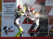 Pedrosa and Rossi celebrate podium in Valencia