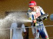 Valentino Rossi on the podium in Valencia