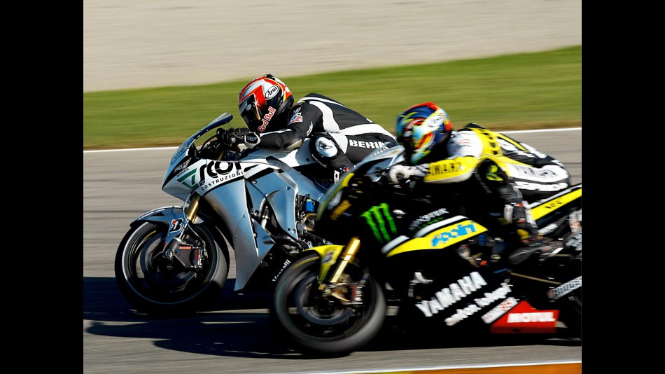 Hiroshi Aoyama at the Valencia Post GP Test