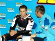 Álvaro Bautista in the Rizla Suzuki garage at the Valencia Post GP Test