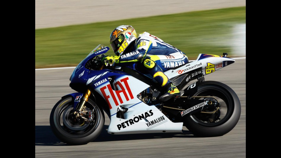 Valentino Rossi at the Valencia Post GP Test