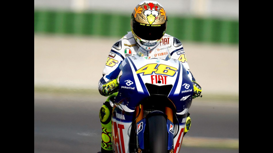 Valentino Rossi at the Valencia Post GP Test