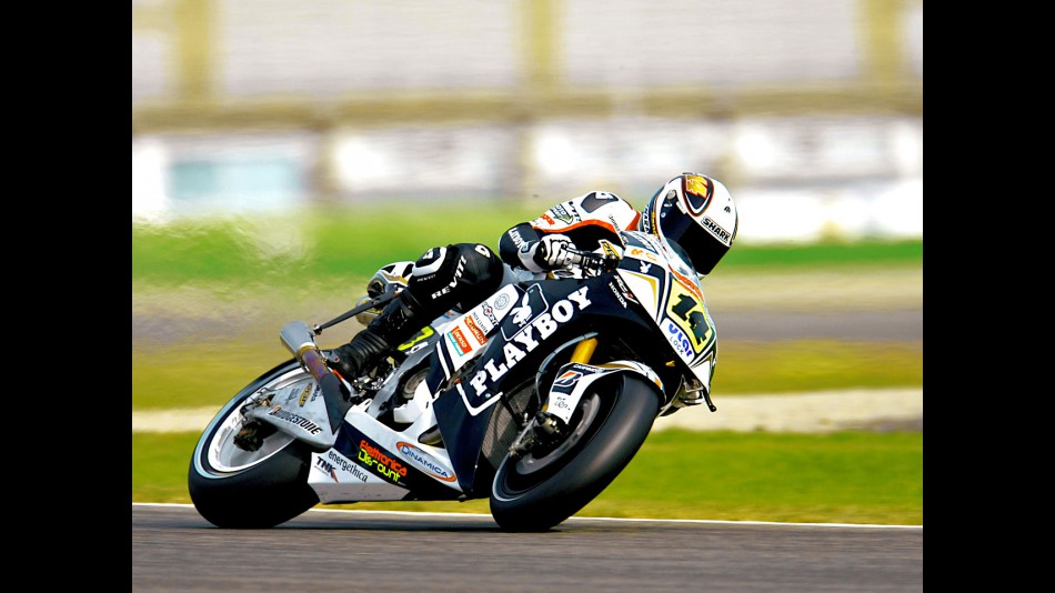 Randy de Puniet in action at the Valencia Post GP Test