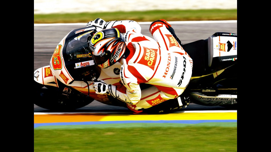 Marco Melandri in action at the Valencia Post GP Test