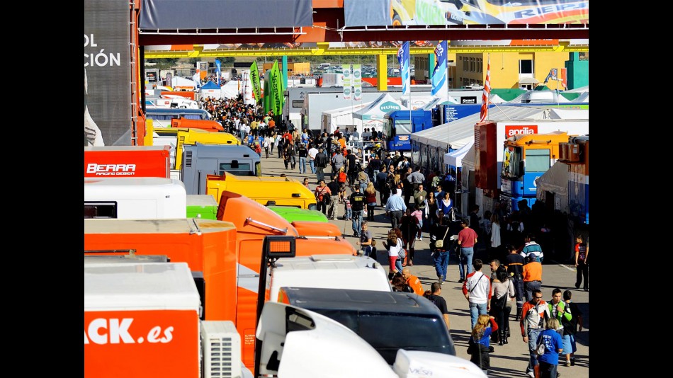 Paddock ambient at CEV in Valencia