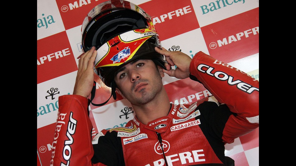 Di Meglio in the Mapfre Aspar garage