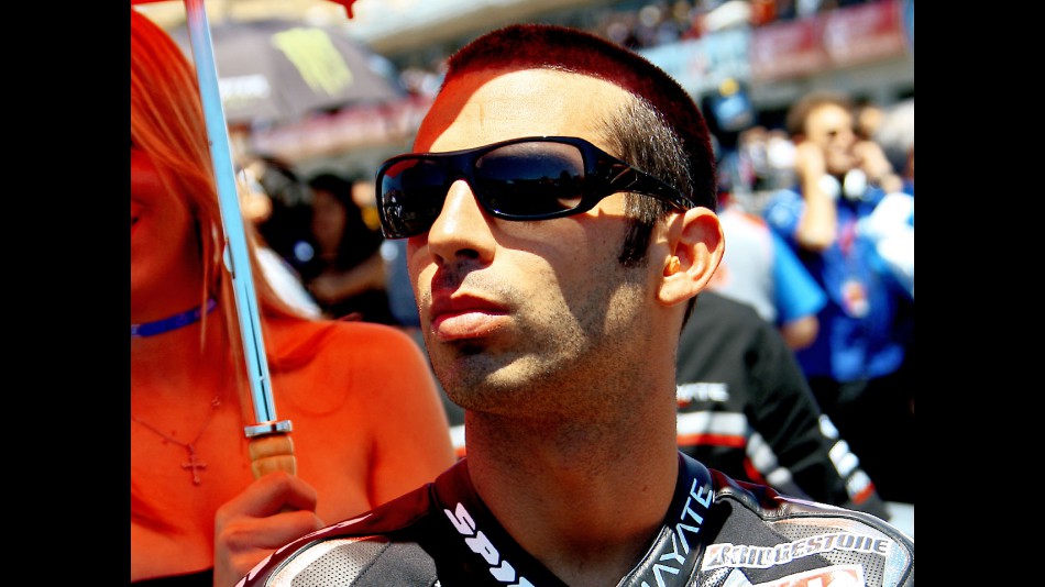 Marco Melandri at the grid