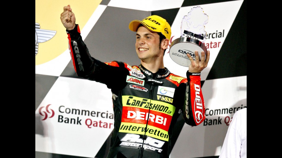 Sandro Cortese on the podium at Qatar