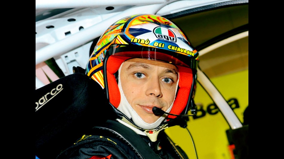 Valentino Rossi on four wheels
