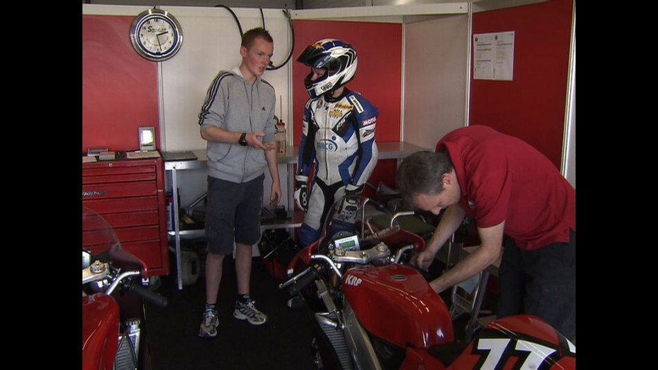 Bradley Smith in the garage