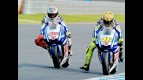 Lorenzo an Rossi riding head to head at Motegi