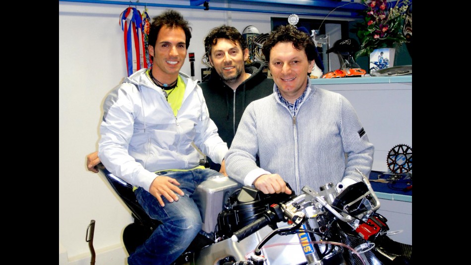 Toni Elias at San Carlo Honda Gresini headquarter