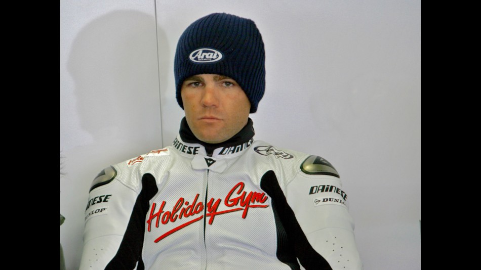 Fonsi Nieto in the garage at the Catalunya test