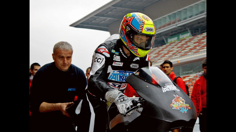 Roberto Rolfo at the Moto2 test in Catalunya
