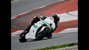Anthony West on MZ bike