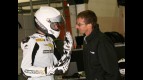 Pete Benson and Scott Redding in the Marc VDS Racing garage